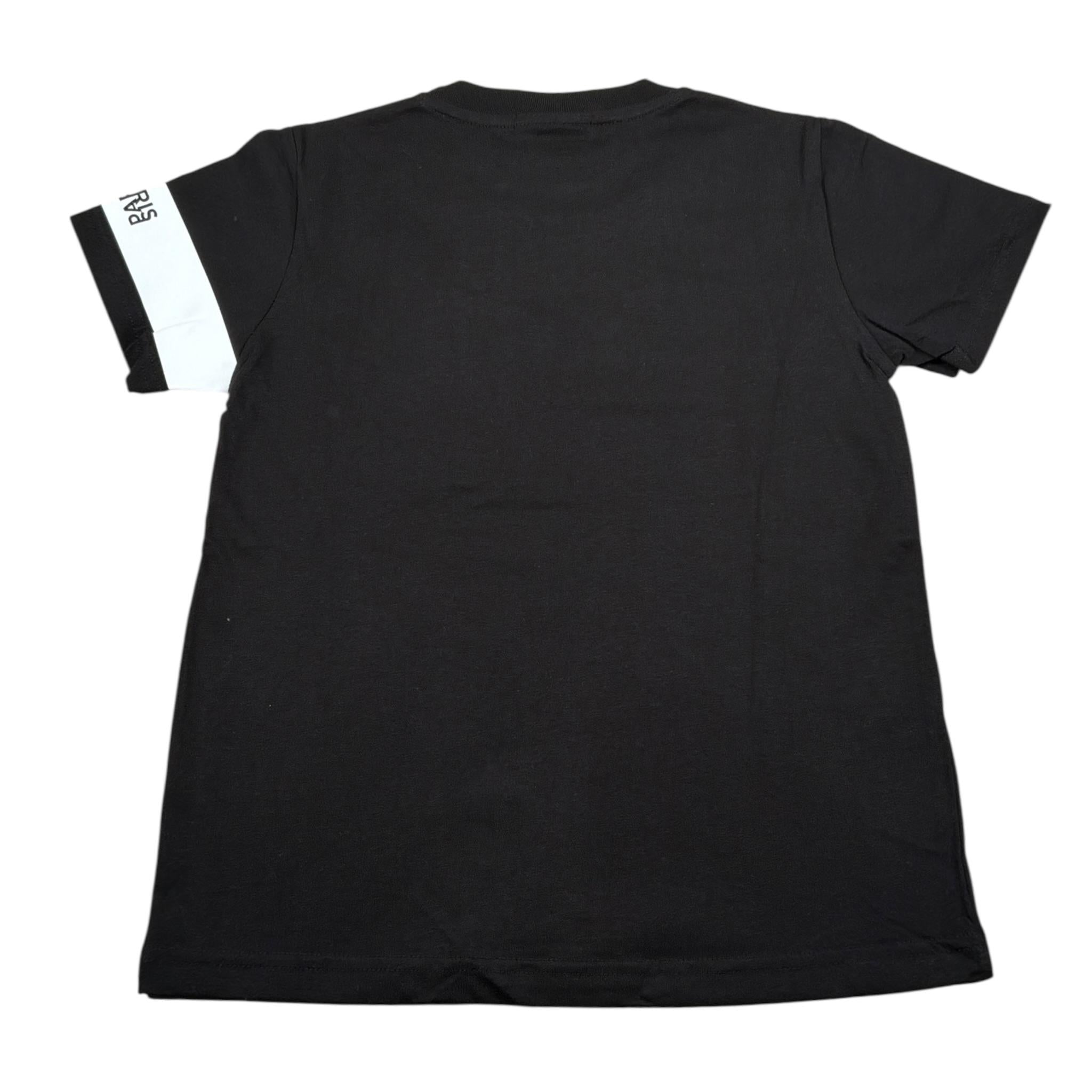 Gavroche T-Shirt Girocollo tinta unita con Stampe Nero per Bambino TGVR NERO GAVROCHE 