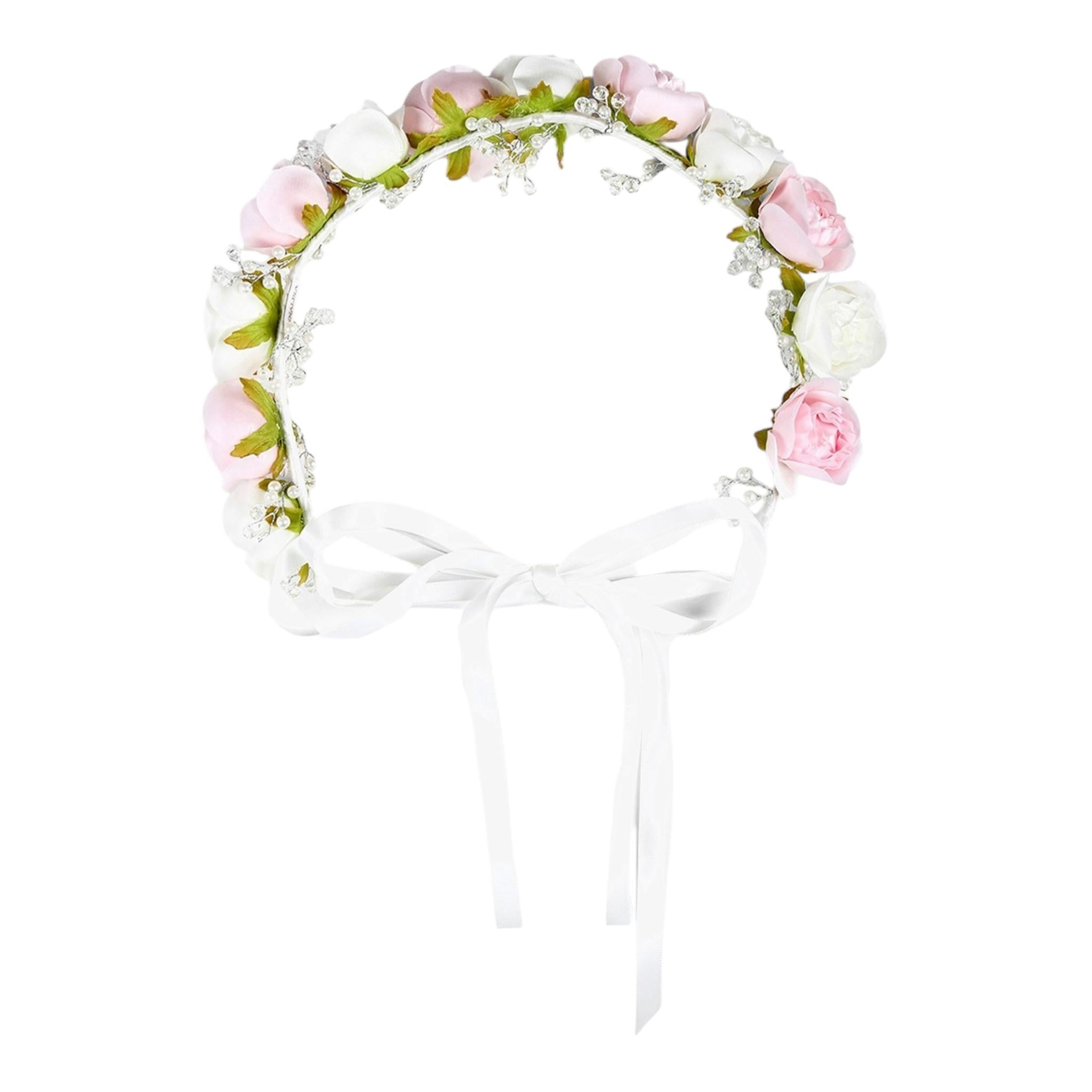 Monnalisa Cerchietto Tinta Unita con Applicazioni per Bambina CERMN3 ROSA MONNALISA 