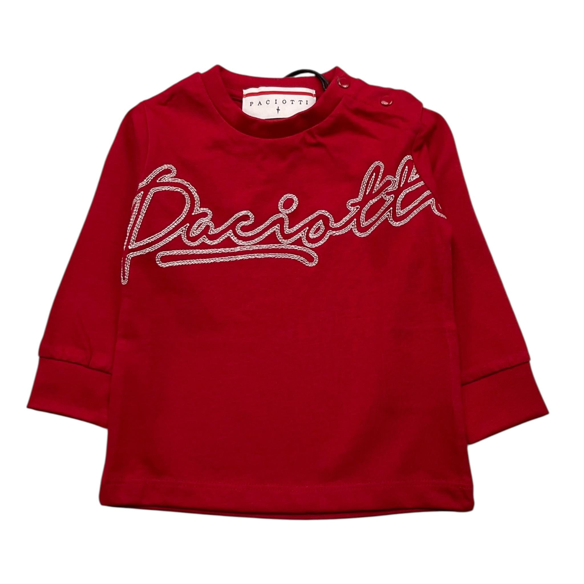 CESARE PACIOTTI shirt girocollo tinta unita con stampa Rosso per Neonato TSP5308BN ROSSO CESARE PACIOTTI 