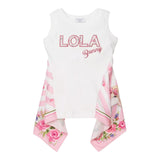 Monnalisa Canotta Girocollo Tinta Unita con Stampa per Bambina 113607AF BIANCO MONNALISA 