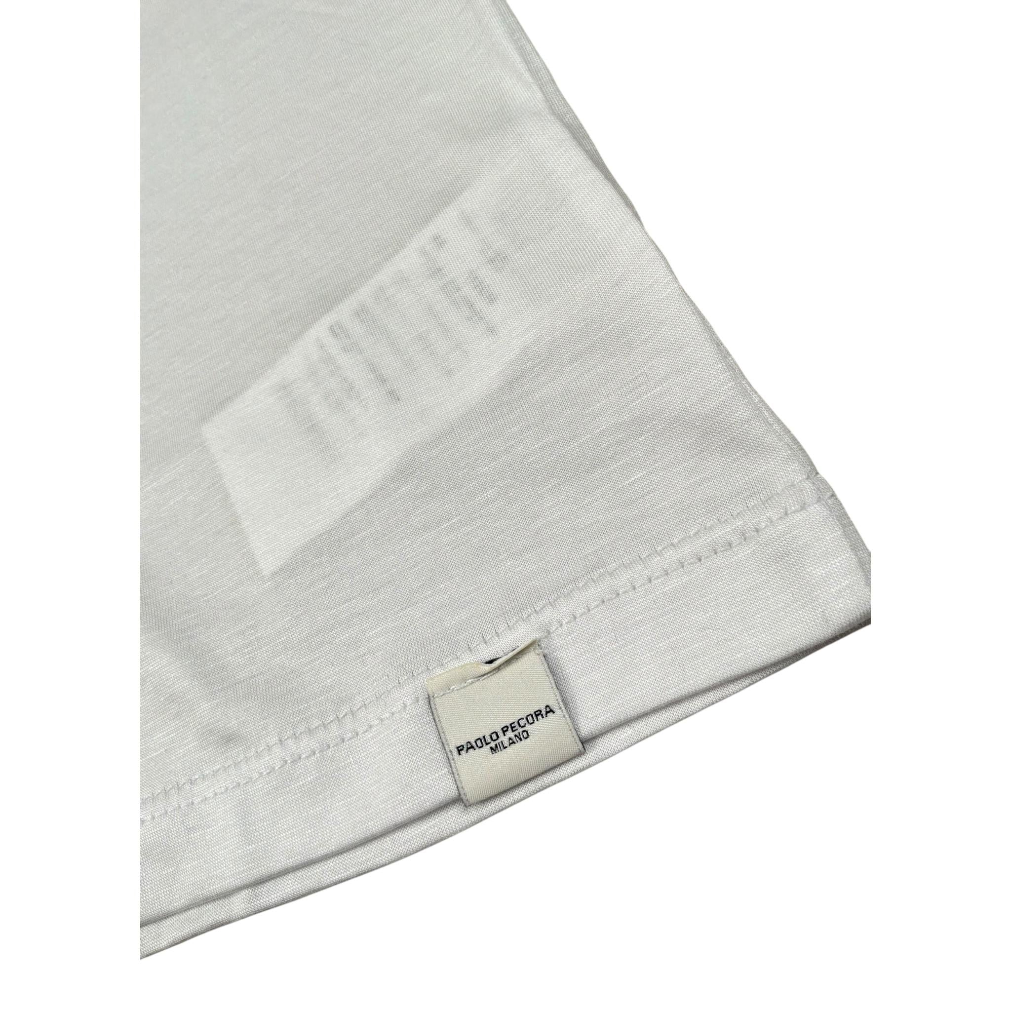 Paolo Pecora T-Shirt Tinta Unita Girocollo per Bambino THTH BIANCO PAOLO PECORA 