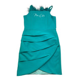 Marc Ellis Abito Bretelline Tinta Unita con Piume per Bambina JMJDR01181 AZZURRO MARC ELLIS 