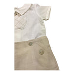 Paz Rodriguez Completo 2 Pezzi Camicia Mezza Manica-Bermuda per Neonato 006152721 BIANCO/BEIGE PAZ RODRIGUEZ 