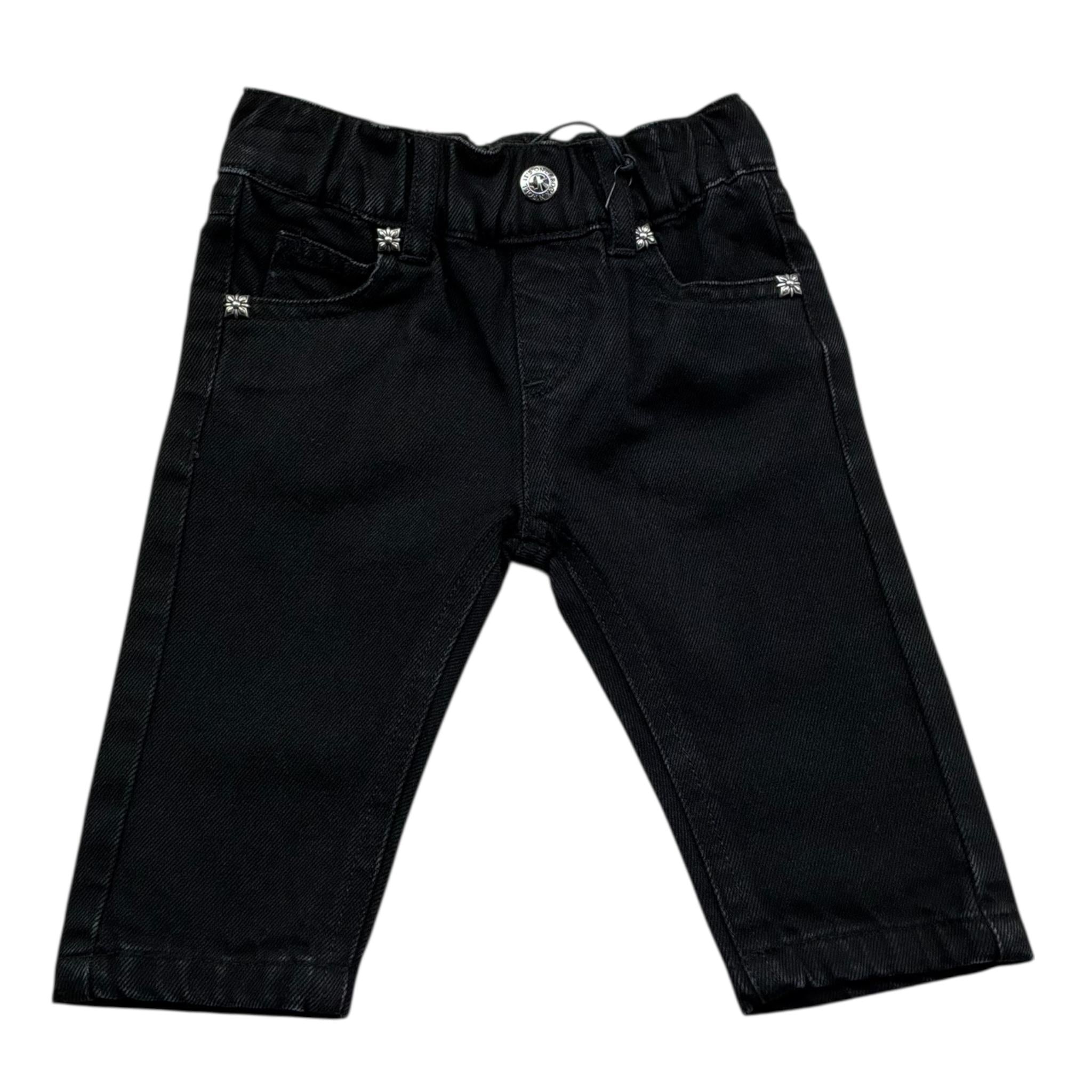 John Richmond Jeans Tinta Unita con Elastico In Vita per Neonata RIP26053JE NERO JOHN RICHMOND 