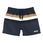 Boss Costume Tinta Unita con Logo per Neonato J51975N BLU BOSS 