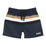 Boss Costume Tinta Unita con Logo per Neonato J51975N BLU BOSS 