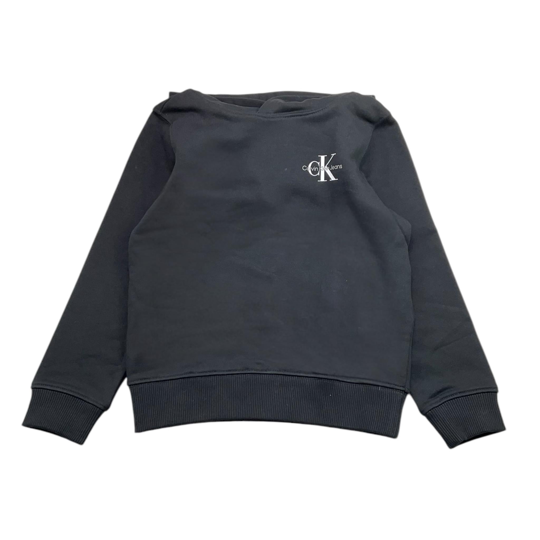 CALVIN KLEIN felpa tinta unita con cappuccio e stampa Nero per Bambino U00266JK NERO CALVIN KLEIN 