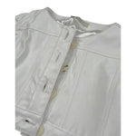 Bella Brilli Giubbino Modello Crop Tinta Unita In Ecopelle per Bambina FURUUR BIANCO BELLA BRILLI 