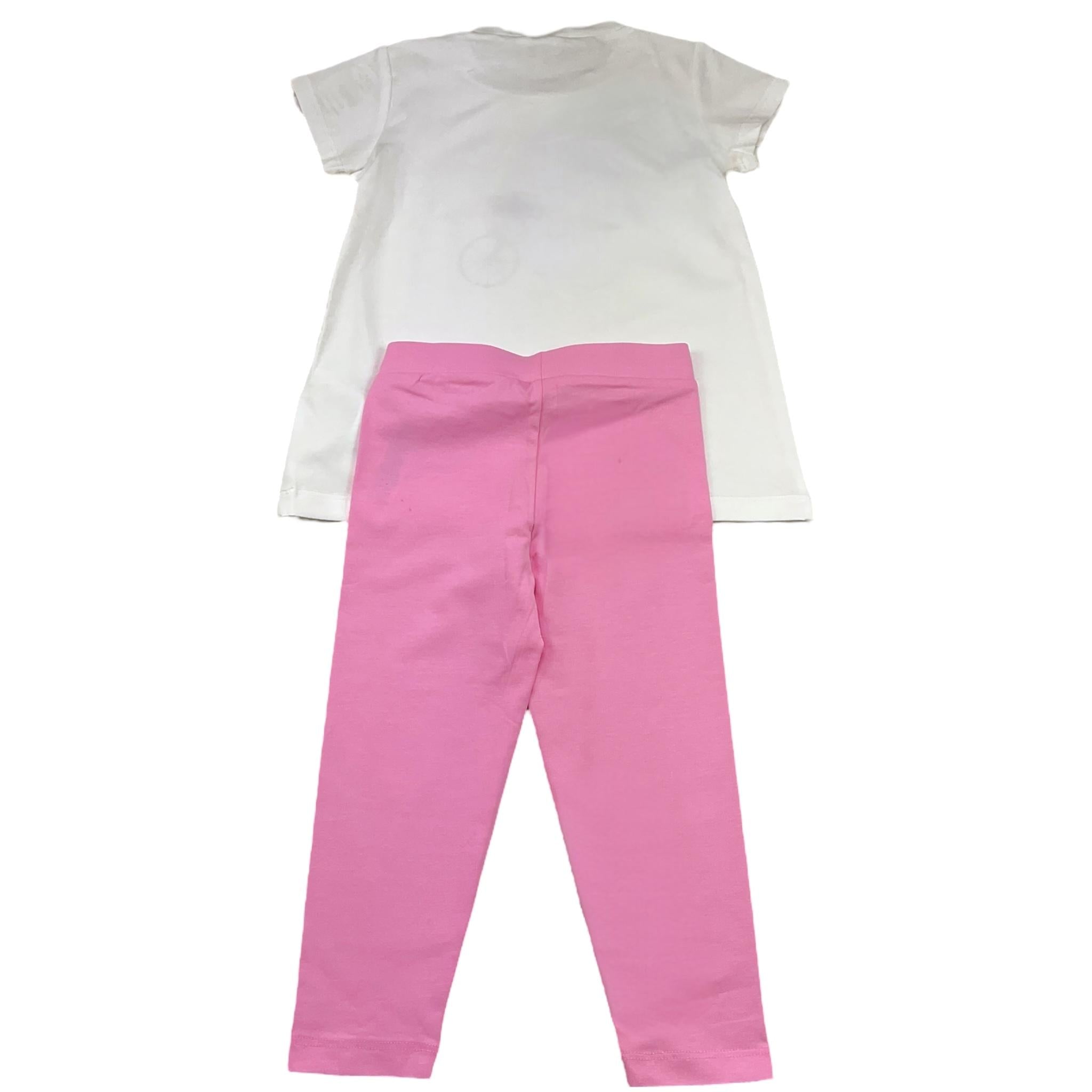 Liu Jo Completo 2 Pezzi T-Shirt-Leggins per Neonata KA5019 BIANCO/ROSA LIU JO 
