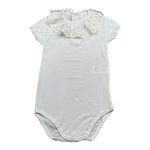 Calamaro Body Mezza Manica Tinta Unita con Colletto per Neonata 19109 BIANCO CALAMARO 
