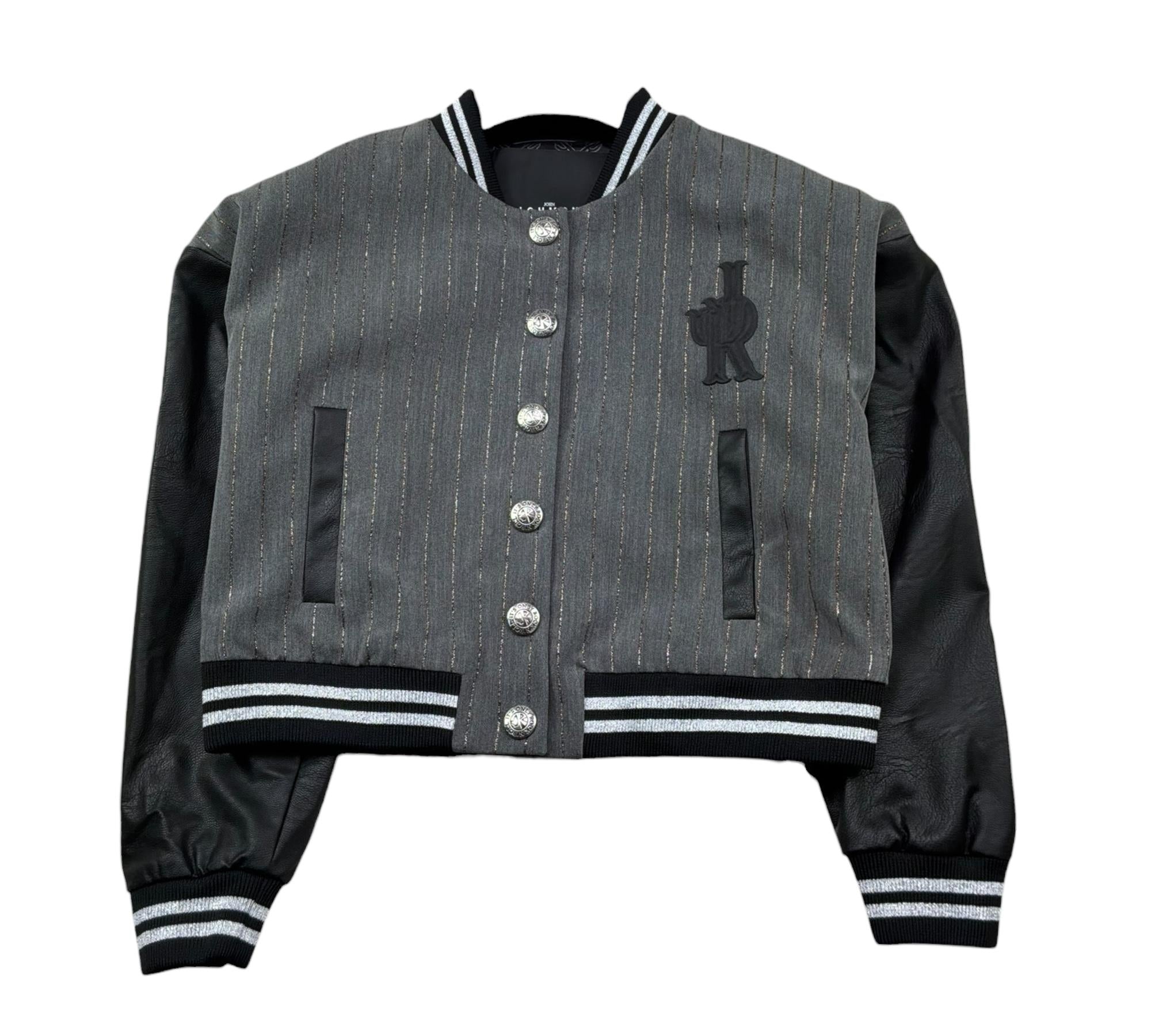 John Richmond Giubbino Tinta Unita con Maniche In Contrasto per Bambina RGP26035GB GRIGIO JOHN RICHMOND 