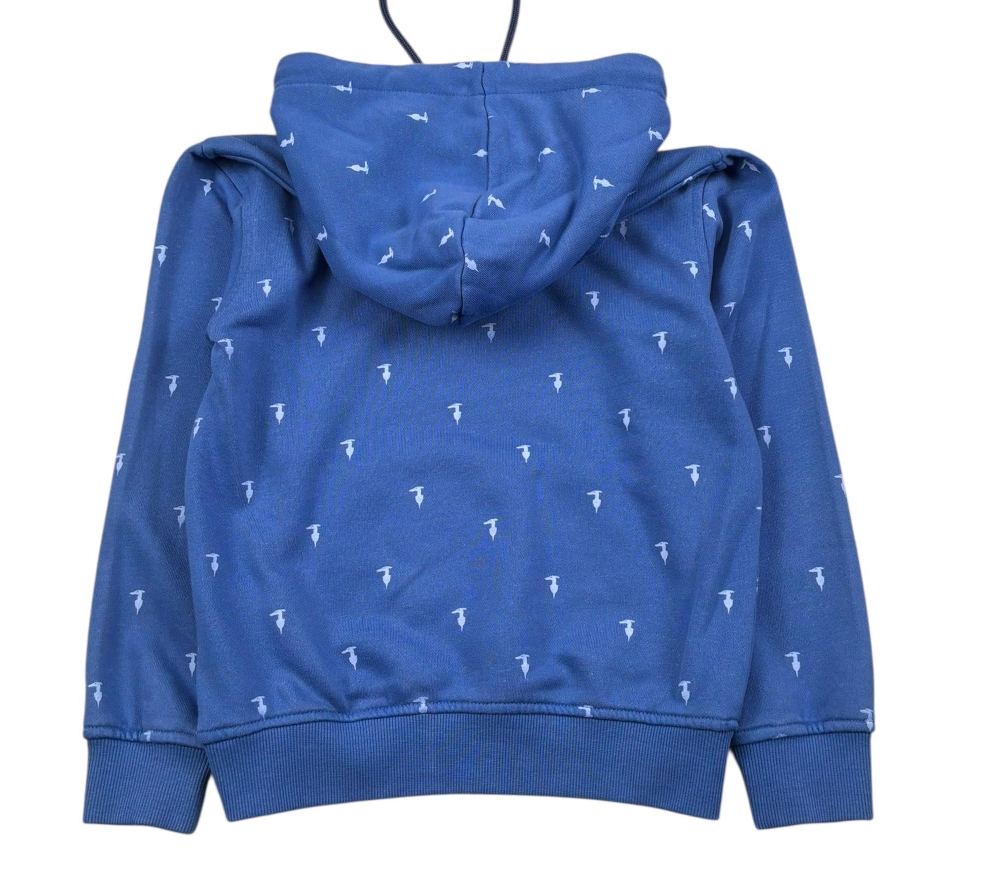 Trussardi Felpa Chiusa con Cappuccio Tinta Unita per Bambino TBP26104FE BLU TRUSSARDI 