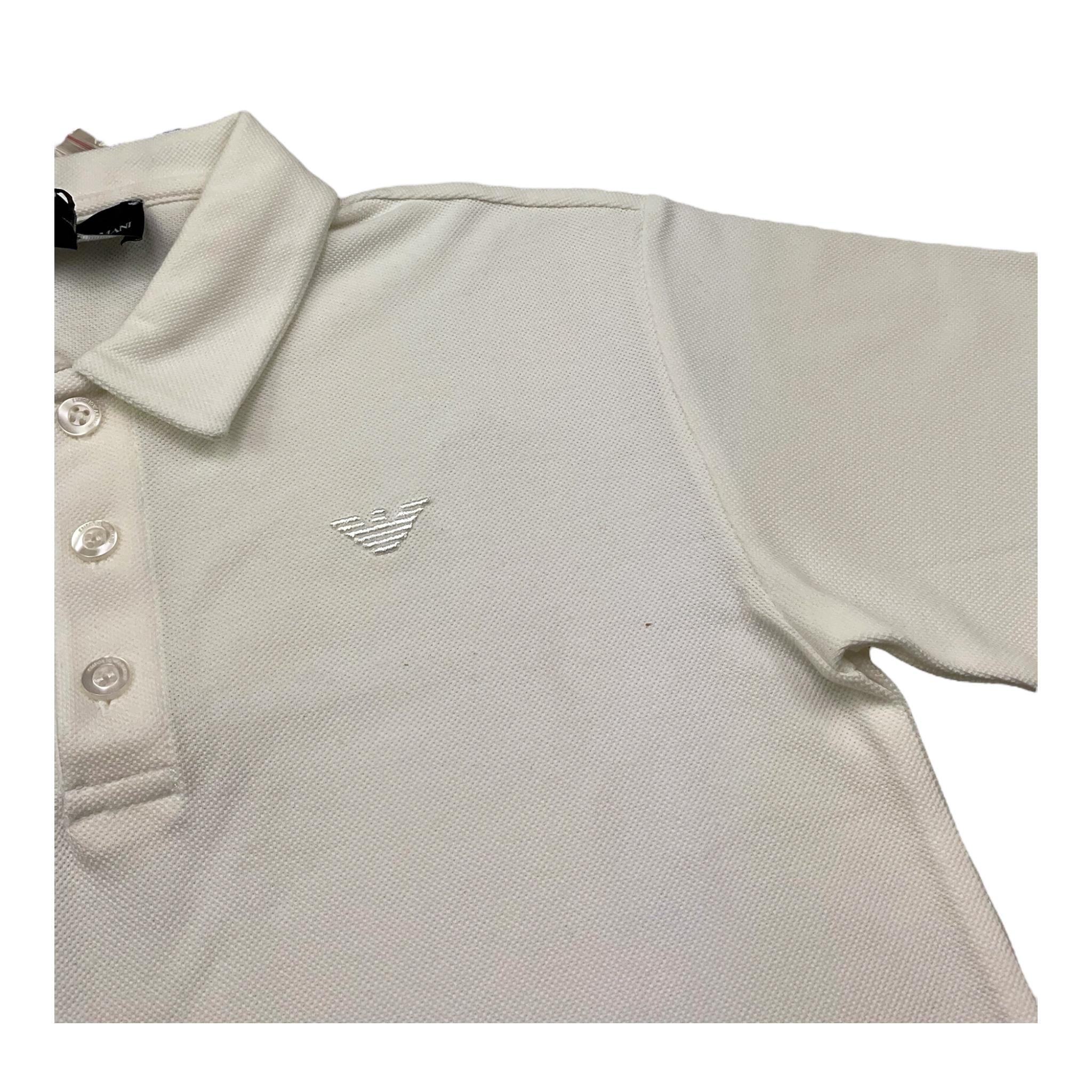 Emporio Armani Polo Mezza Manica Tinta Unita con Logo per Bambino EB000338 PANNA EMPORIO ARMANI 