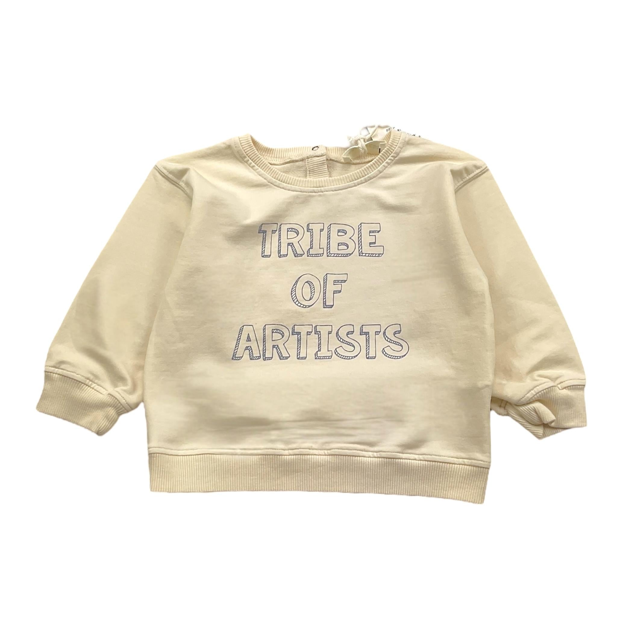 Babe & Tess Felpa Girocollo Tinta Unita con Stampa per Bambino 23518139 PANNA BABE & TESS 