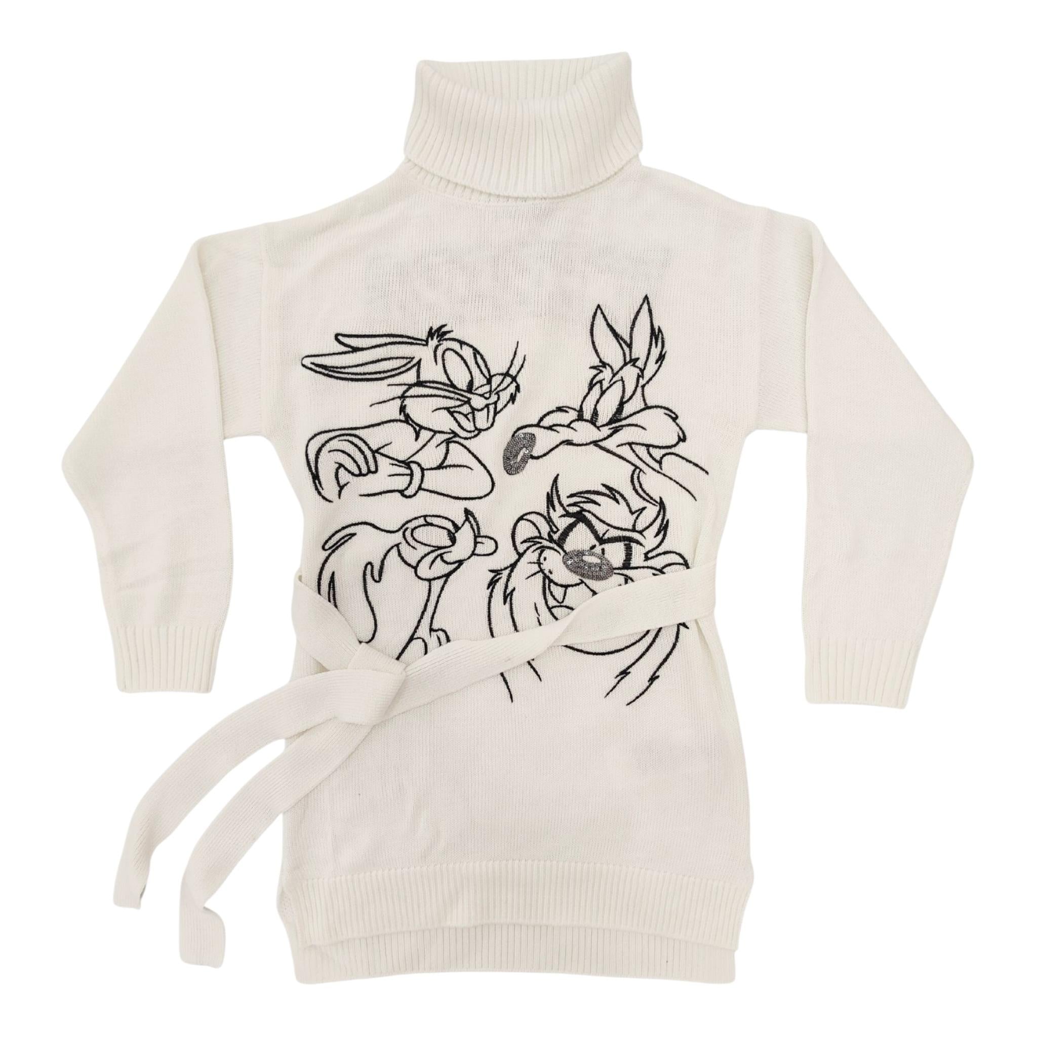 ICEBERG abito in maglia tinta unita collo alto Panna per Bambina VSICE5350JX PANNA ICEBERG 