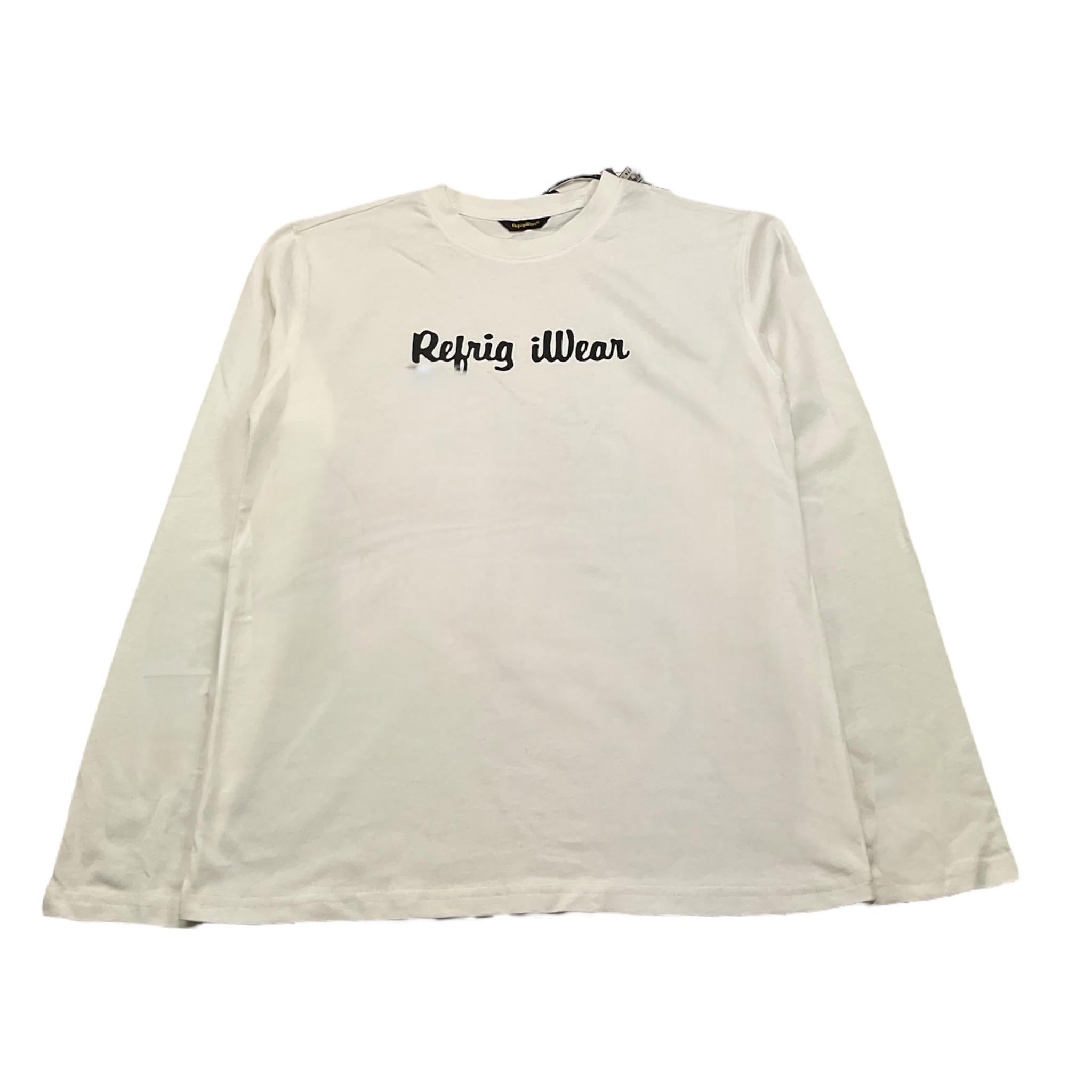 REFRIGIWEAR shirt girocollo tinta unita con logo Bianco per Bambino TW782 BIANCO REFRIGIWEAR 