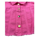 M+E' Giubbino In Denim tinta unita Fuxia per Bambina UE1299 FUXIA M+E' 