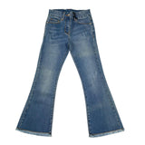 Monnalisa Jeans Tinta Unita Modello Zampa per Bambina 171402 AZZURRO MONNALISA 