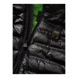 Blauer Giubbino Tinta Unita con Zip E Cappuccio per Bambino 24BLKC02365 NERO BLAUER 