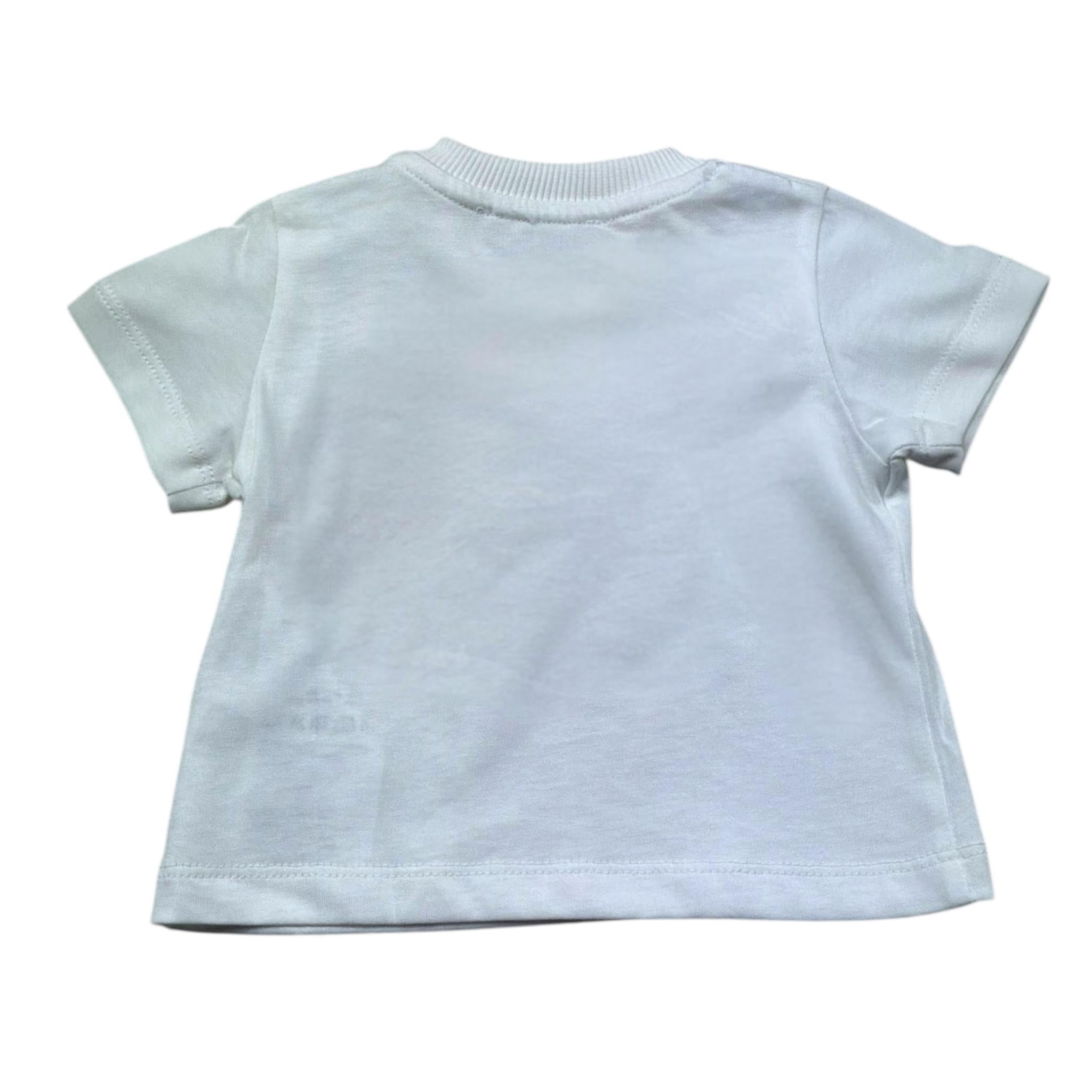 Moschino T-Shirt Girocollo Tinta Unita con Stampa per Neonata MZM047 BIANCO MOSCHINO 