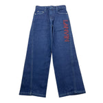 Lanvin Jeans Tinta Unita con Girovita Regolabile per Bambina N30132 BLU LANVIN 