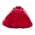 ELISABETTA FRANCHI abito tinta unita con tulle e trasparenze Rosso per Bambina EFAB539 ROSSO ELISABETTA FRANCHI 