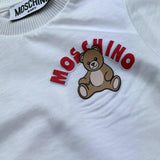 Moschino T-Shirt Girocollo Tinta Unita con Stampa per Neonata MZM047 BIANCO MOSCHINO 