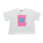 Msgm T-Shirt Girocollo Tinta Unita con Stampa per Bambina S5MSJGTH243X BIANCO MSGM 
