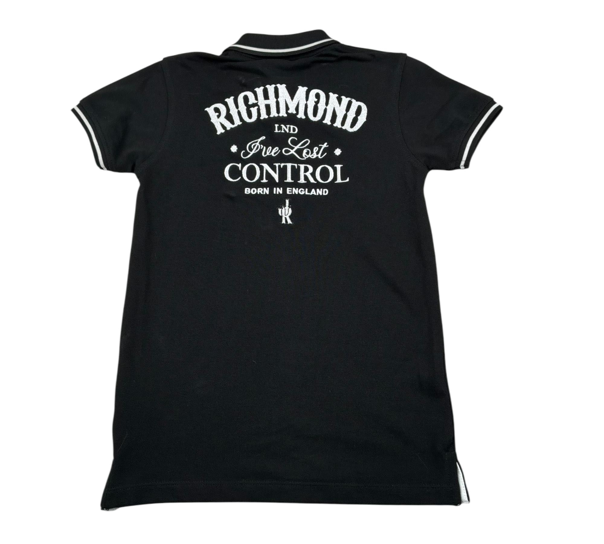 John Richmond Polo Mezza Manica Tinta Unita con Logo per Bambino RBP26106PO NERO JOHN RICHMOND 
