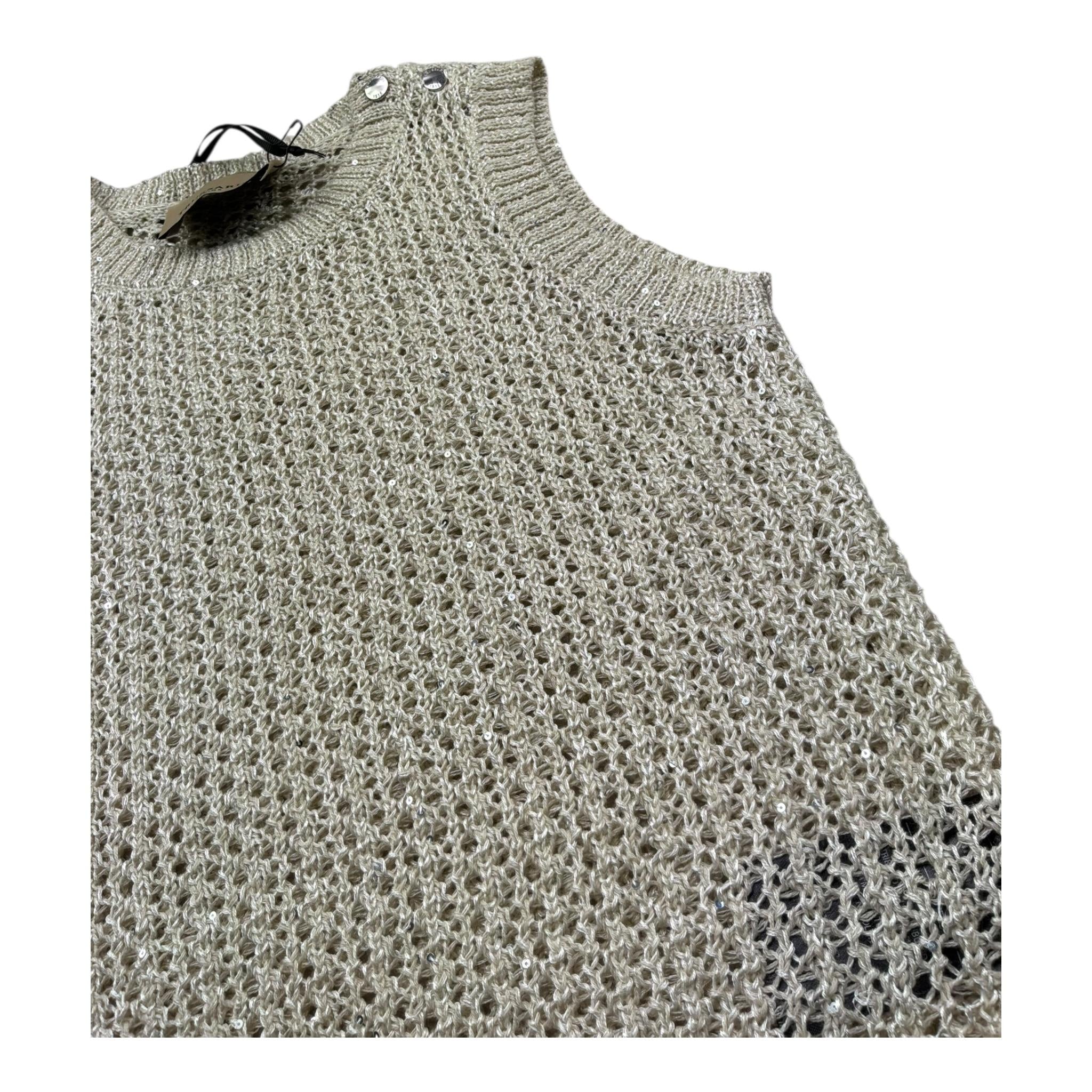 Trussardi Gilet Tinta Unita con Paillettes per Bambina TGP26040GL BEIGE TRUSSARDI 