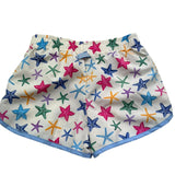 Saint Barth Short Tinta Unita con Stampa Stelle Marine per Bambina FRANCIE PANNA SAINT BARTH 