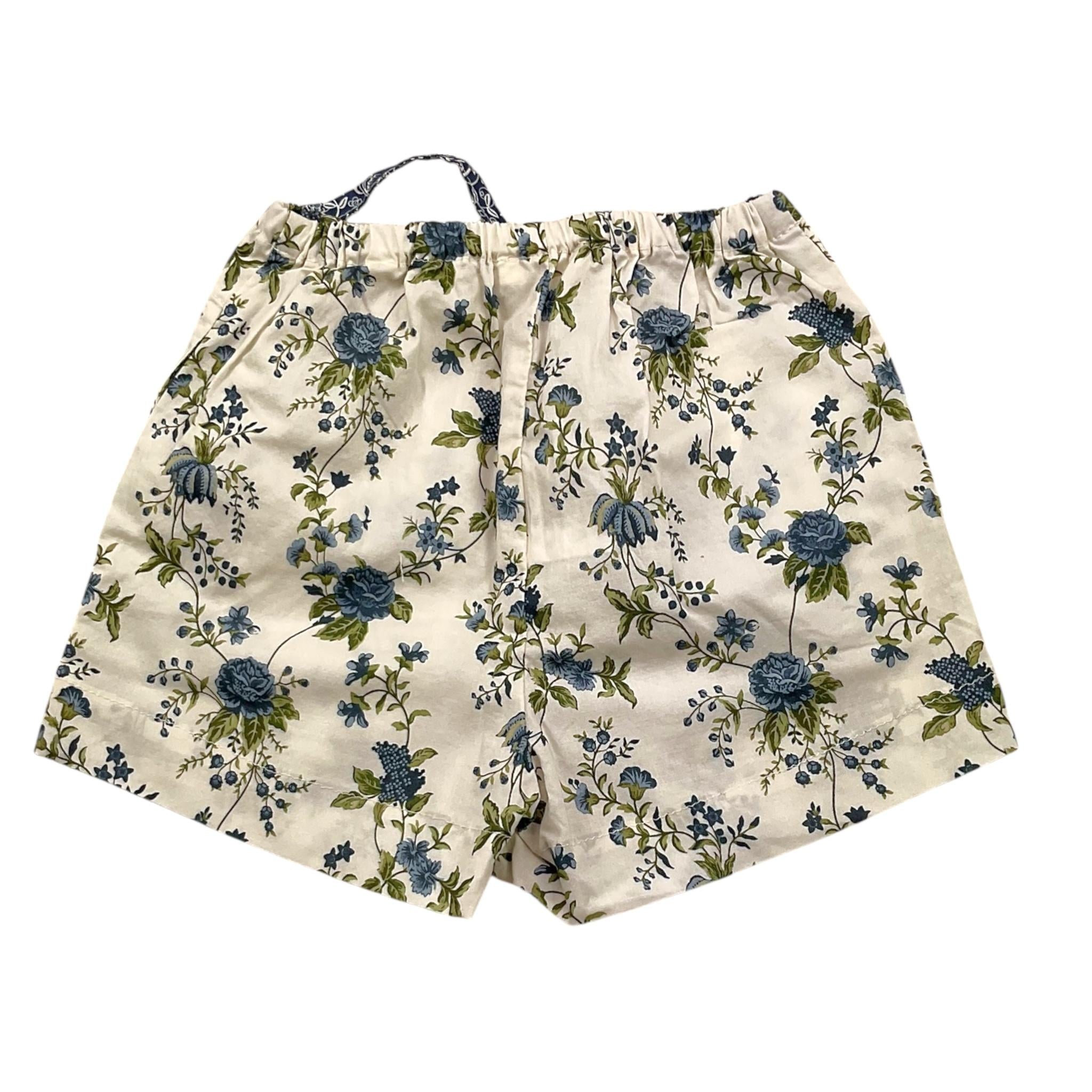 Babe & Tess Short Tinta Unita con Fantasia Fiori per Neonata 35518030N PANNA BABE & TESS 