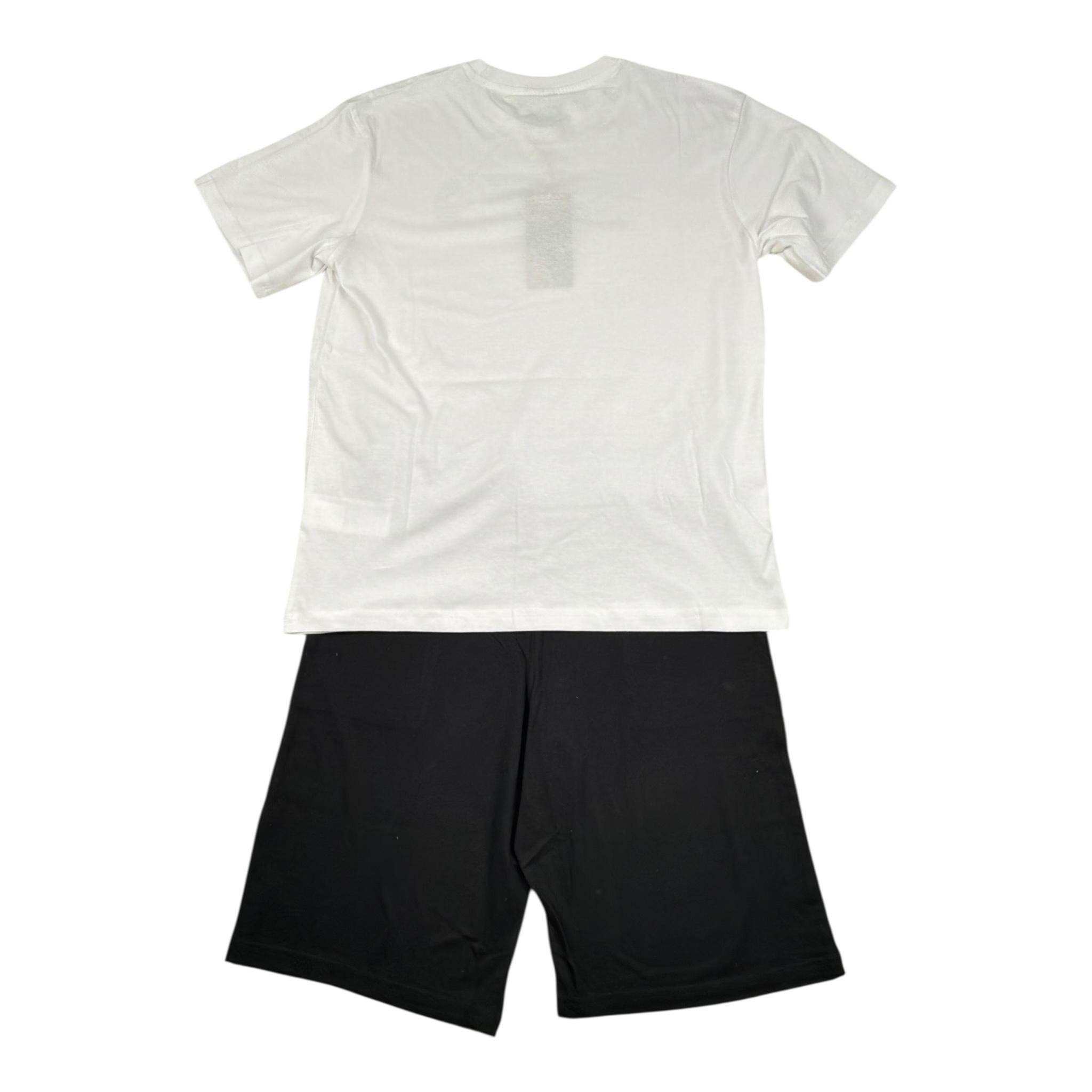 Diadora Completo 2 Pezzi T-Shirt-Bermuda Bicolore per Bambino 102181711 BIANCO/NERO DIADORA 