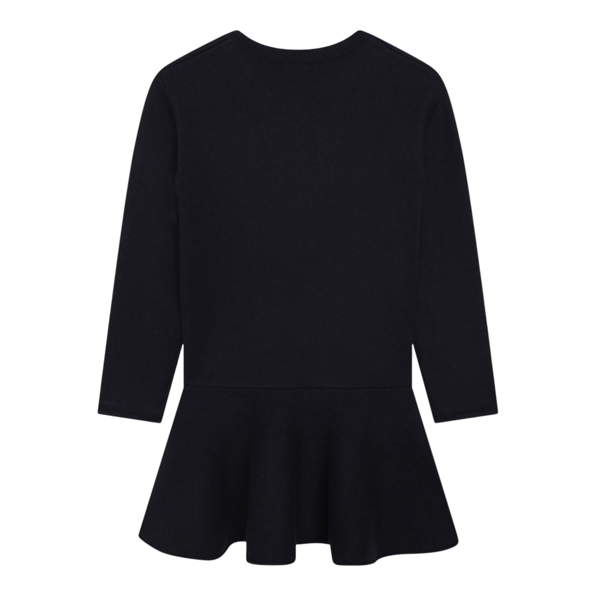 LANVIN abito tinta unita con stampa Blu per Bambina N12081 BLU LANVIN 