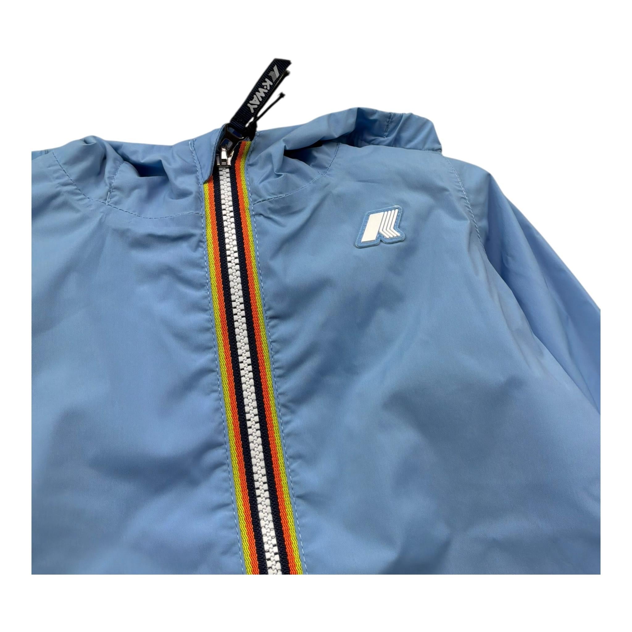 K-Way Giubbino Tinta Unita con Zip E Cappuccio per Neonato K4136IW AZZURRO K-WAY 