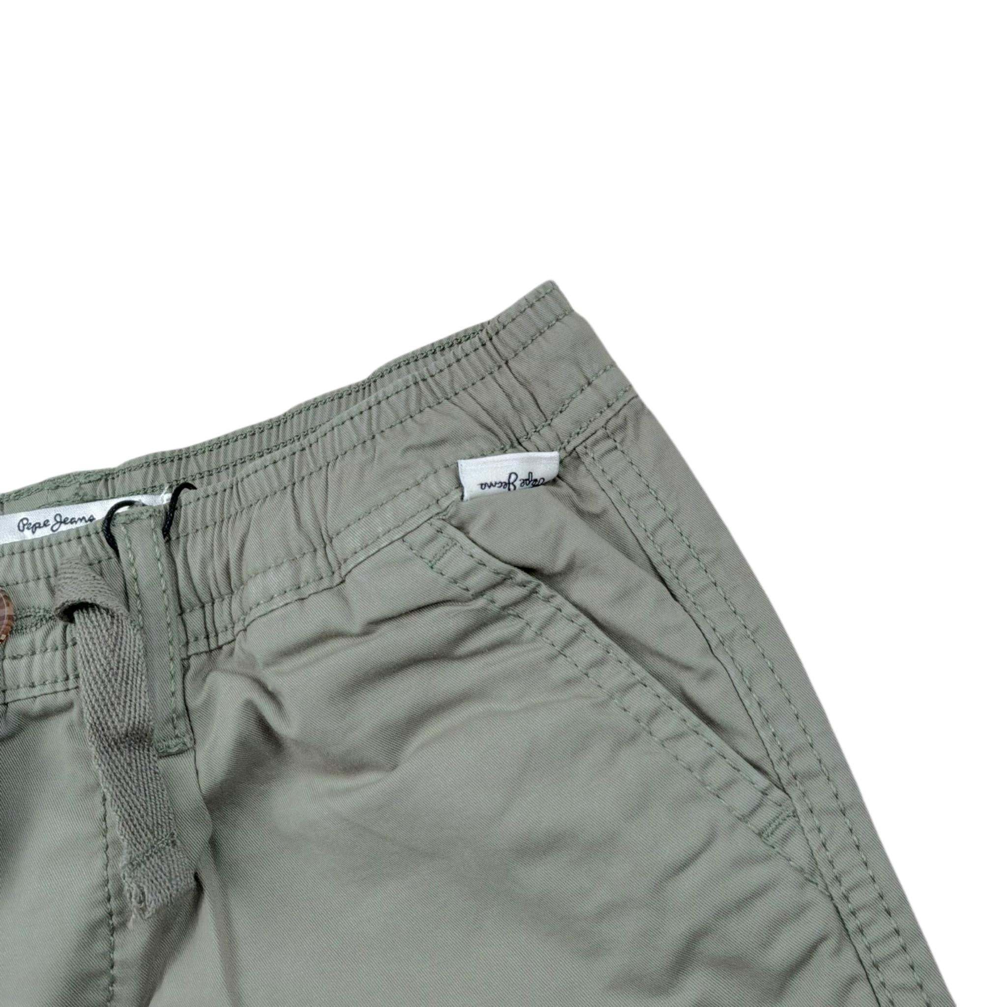 Pepe Feamo Bermuda Tinta Unita con Elastico In Vita per Bambino P8800837 VERDE PEPE JEANS 