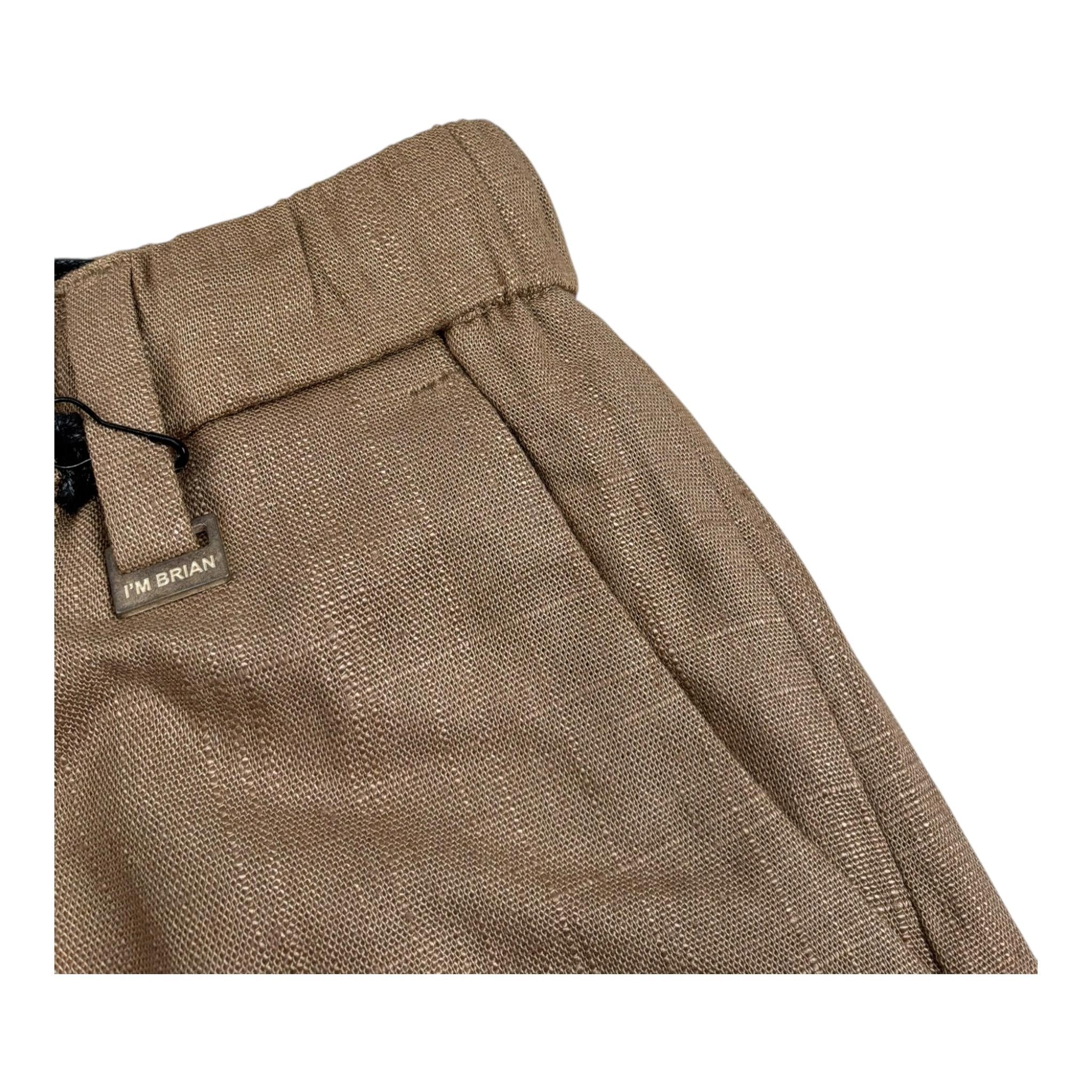 I'Am Brian Pantalone Tinta Unita con Elastico In Vita per Bambino PA3248JX BEIGE I'AM BRIAN 