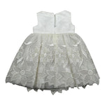 Colori Chiari Abito Giromanica con Ricami Bianco per Neonata FN104334 BIANCO COLORI CHIARI 