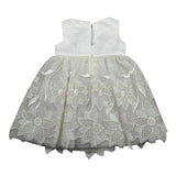 Colori Chiari Abito Giromanica con Ricami Bianco per Neonata FN104334 BIANCO COLORI CHIARI 