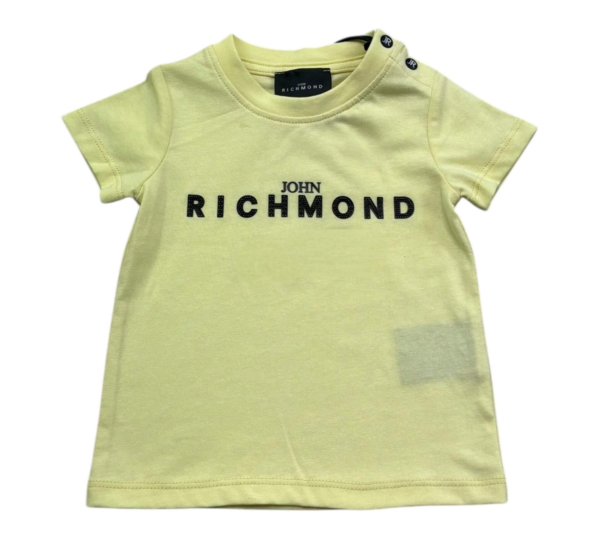 John Richmond T-Shirt Girocollo Tinta Unita con Stampa per Neonato RIP26002TS GIALLO JOHN RICHMOND 