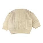 ELISABETTA FRANCHI maglia girocollo tinta unita con ricami Panna per Bambina EFMA140X PANNA ELISABETTA FRANCHI 