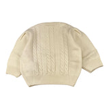 ELISABETTA FRANCHI maglia girocollo tinta unita con ricami Panna per Bambina EFMA140X PANNA ELISABETTA FRANCHI 