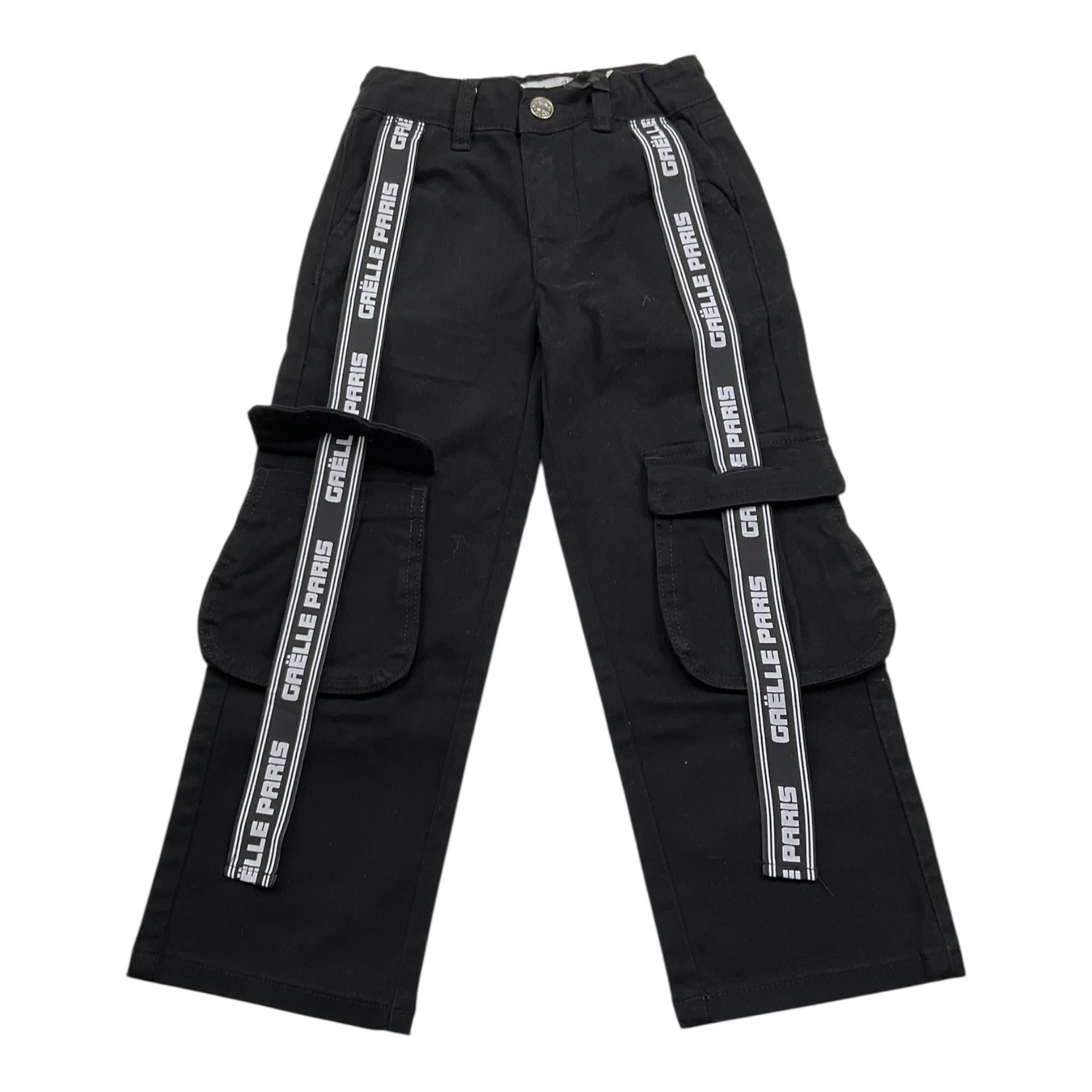 GAELLE jeans tinta unita con profili logati Nero per Bambina 2741P00310XX NERO GAELLE 