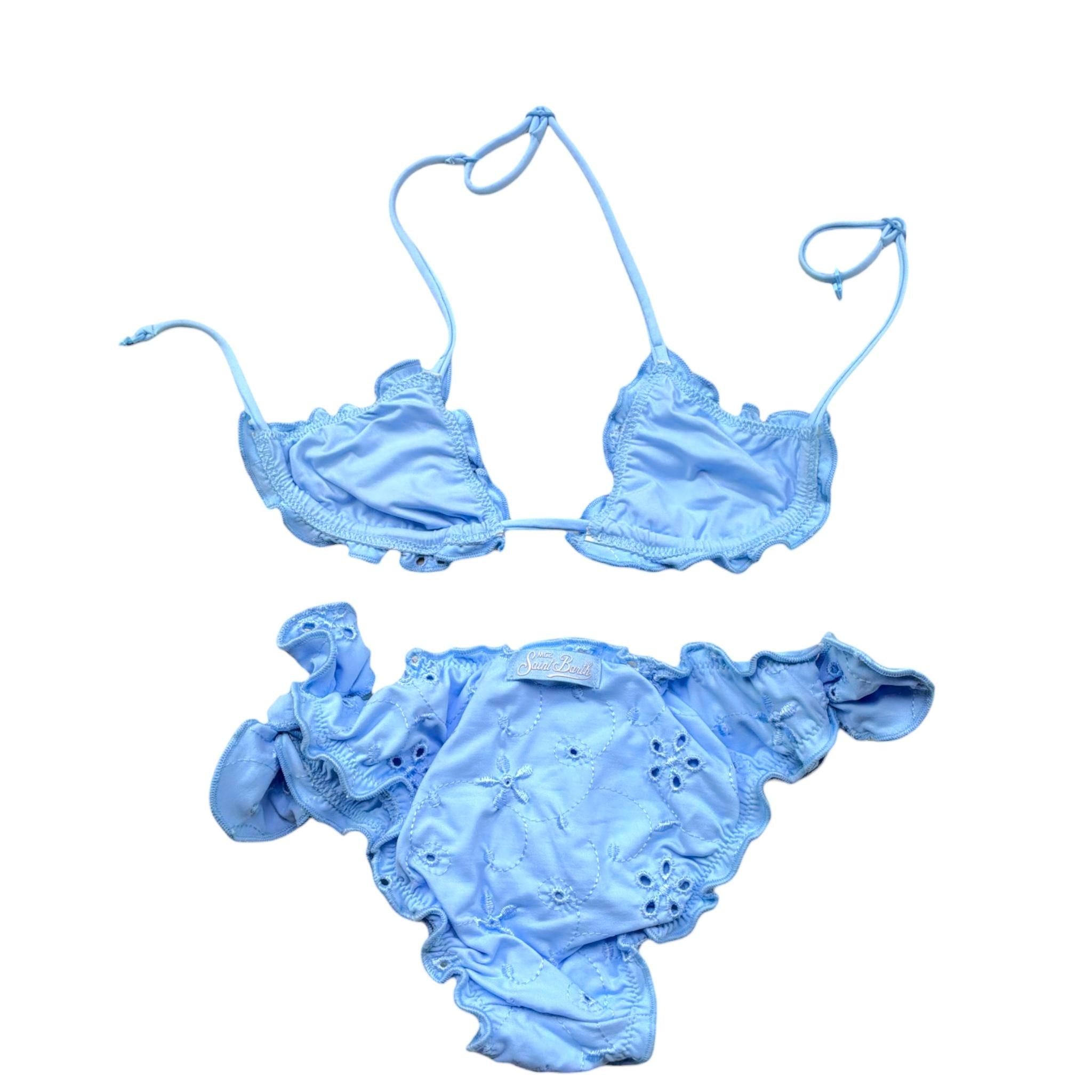 Saint Barth Costume 2 Pezzi Triangolo-Slip per Bambina CRIS00100054L AZZURRO SAINT BARTH 