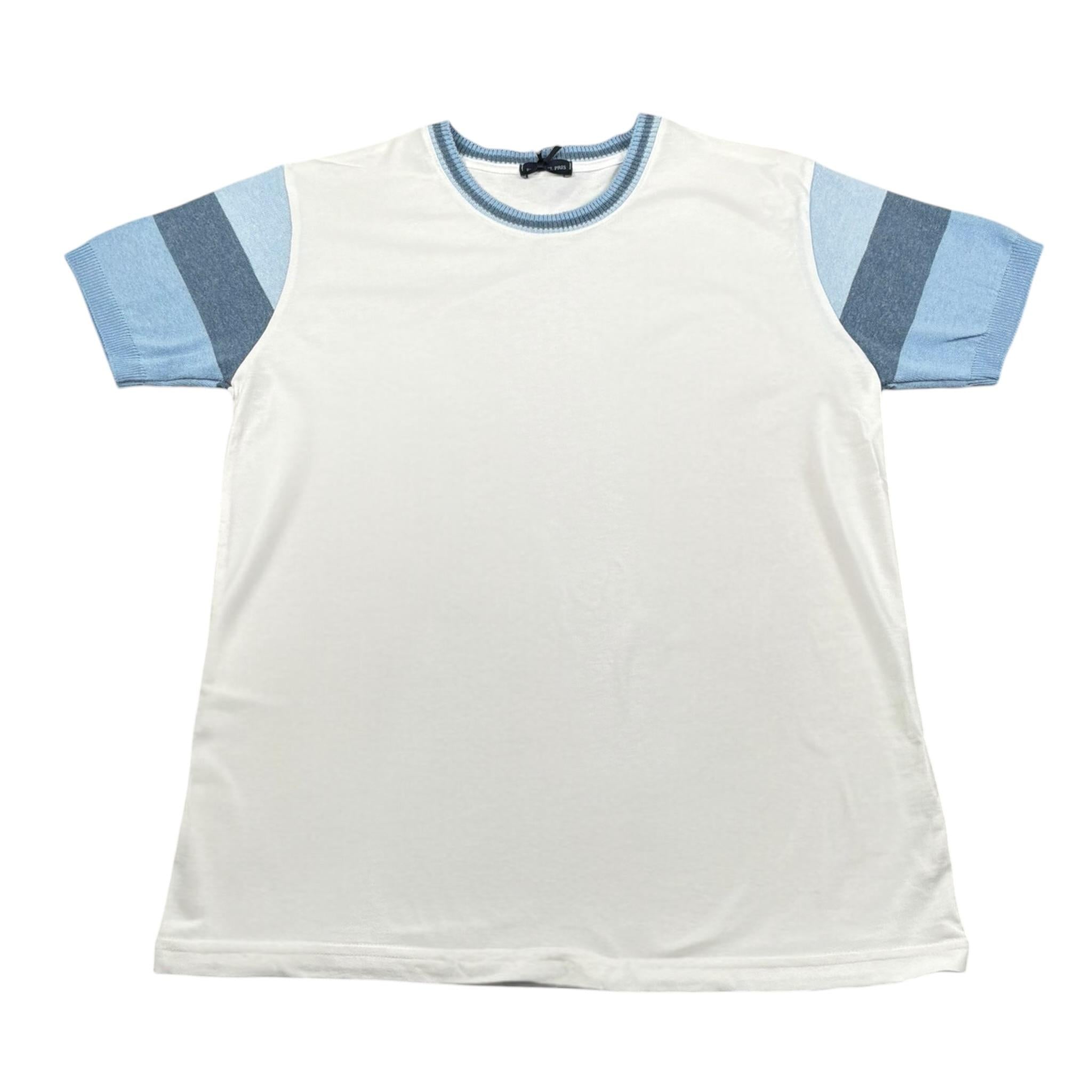 Emanuel Pris T-Shirt Girocollo Tinta Unita con Profili In Contrasto per Bambino ETS3140R BIANCO EMANUEL PRIS 