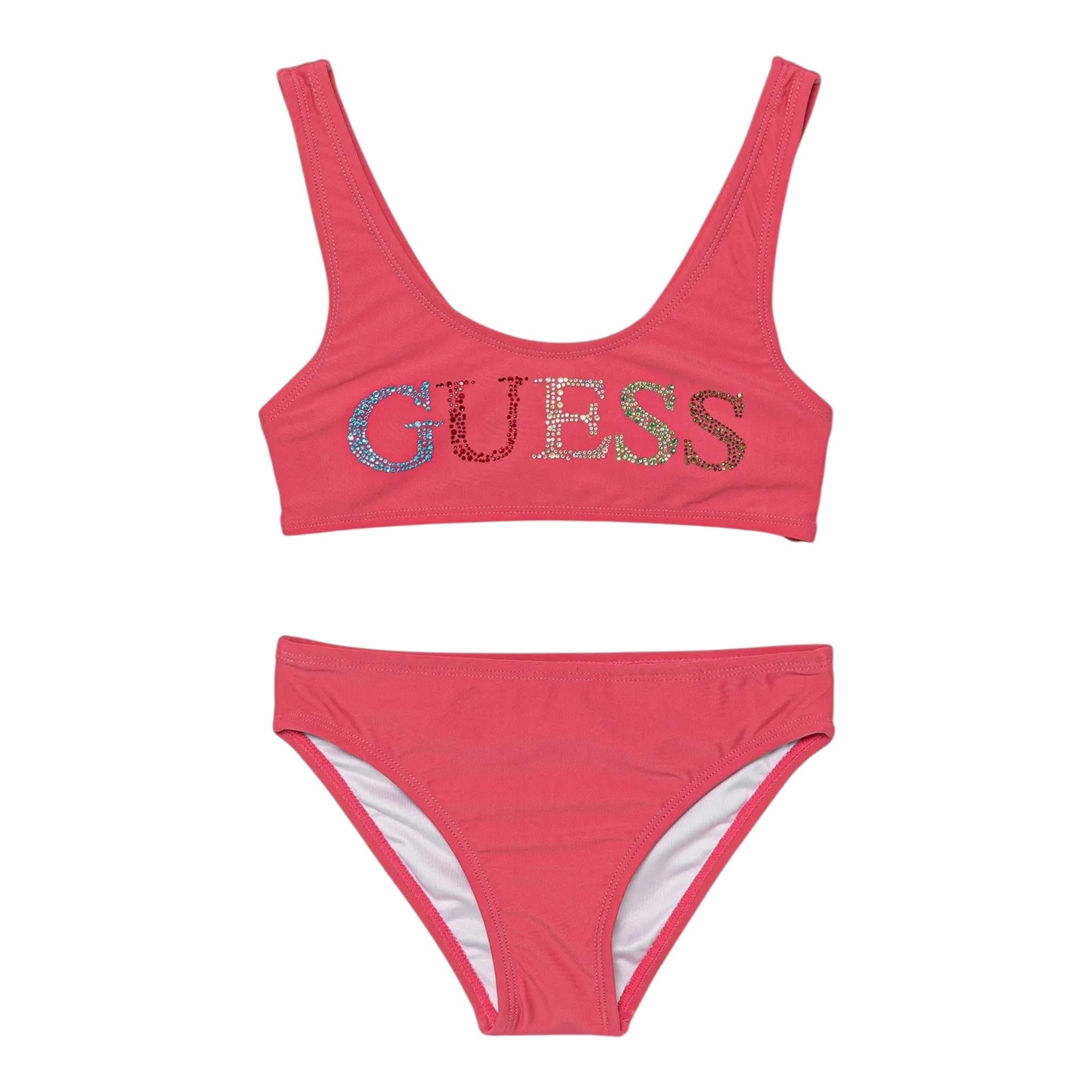Guess Costume 2 Pezzi Fascia-Mutandina per Bambina J5GZ00 ROSA GUESS 