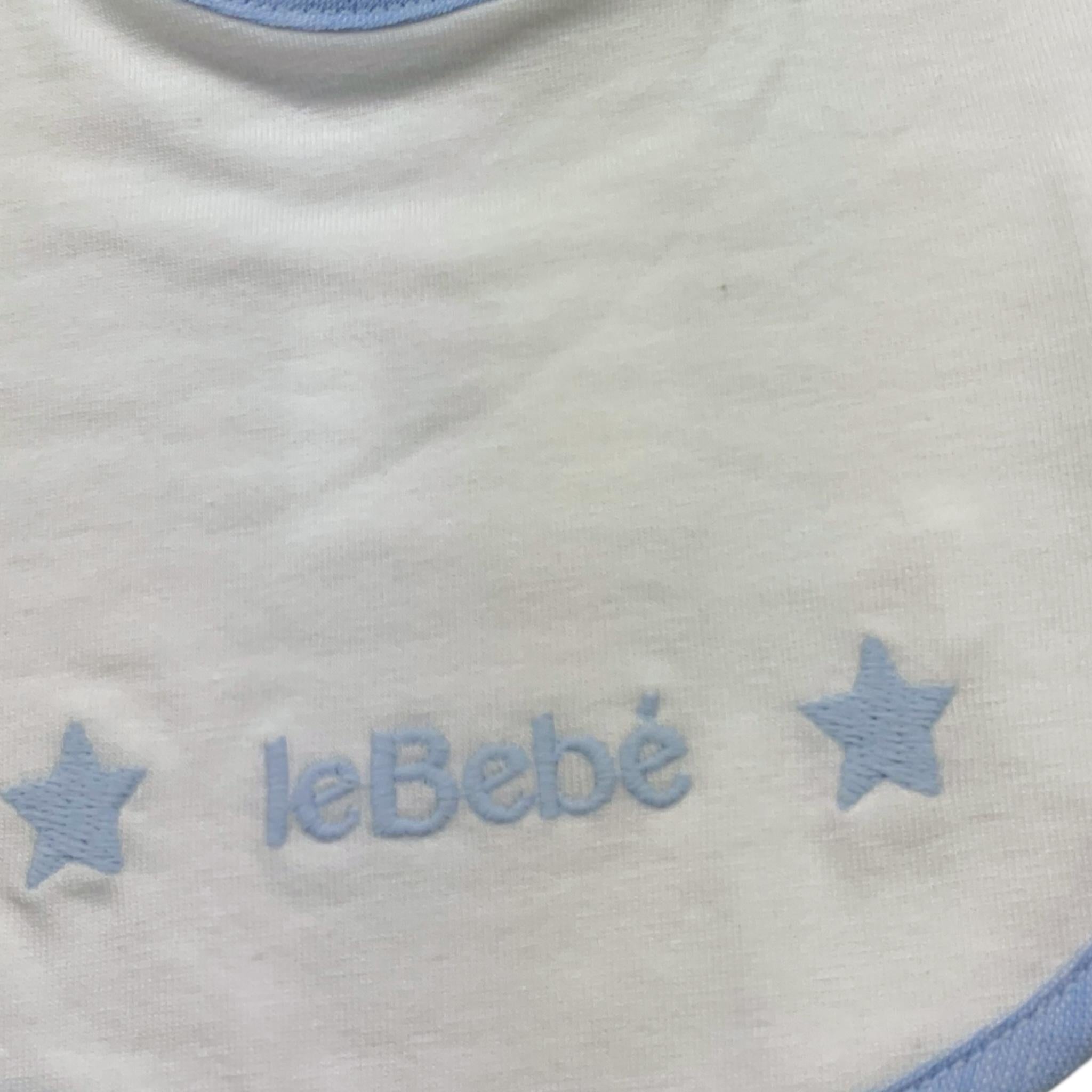 Le Bebe' Bavetta Tinta Unita con Stampa per Neonato LBB4900 BIANCO LE BEBE' 
