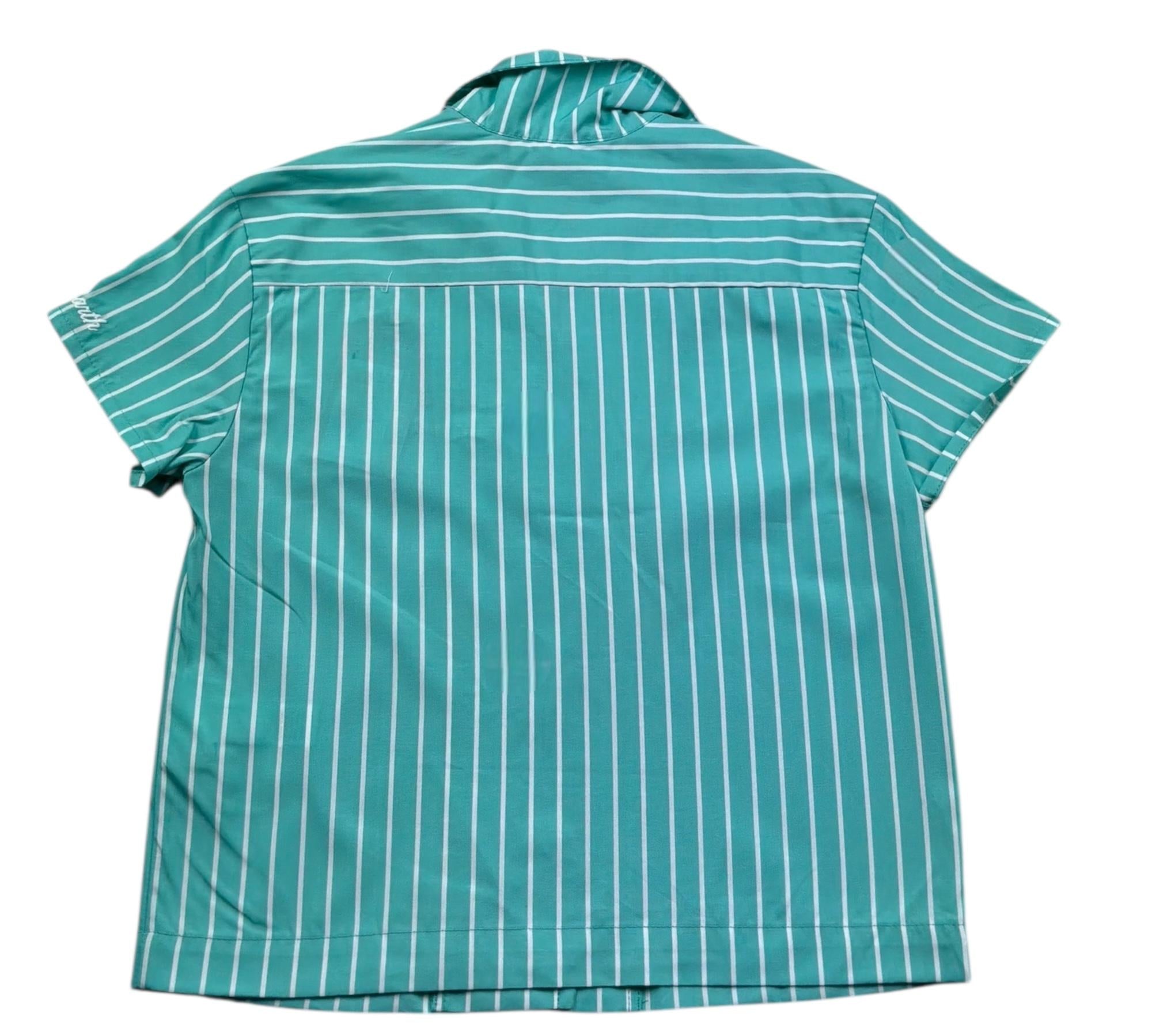 Saint Barth Camicia Mezza Manica Tinta Unita per Bambina EVERLEEE VERDE ACQUA SAINT BARTH 