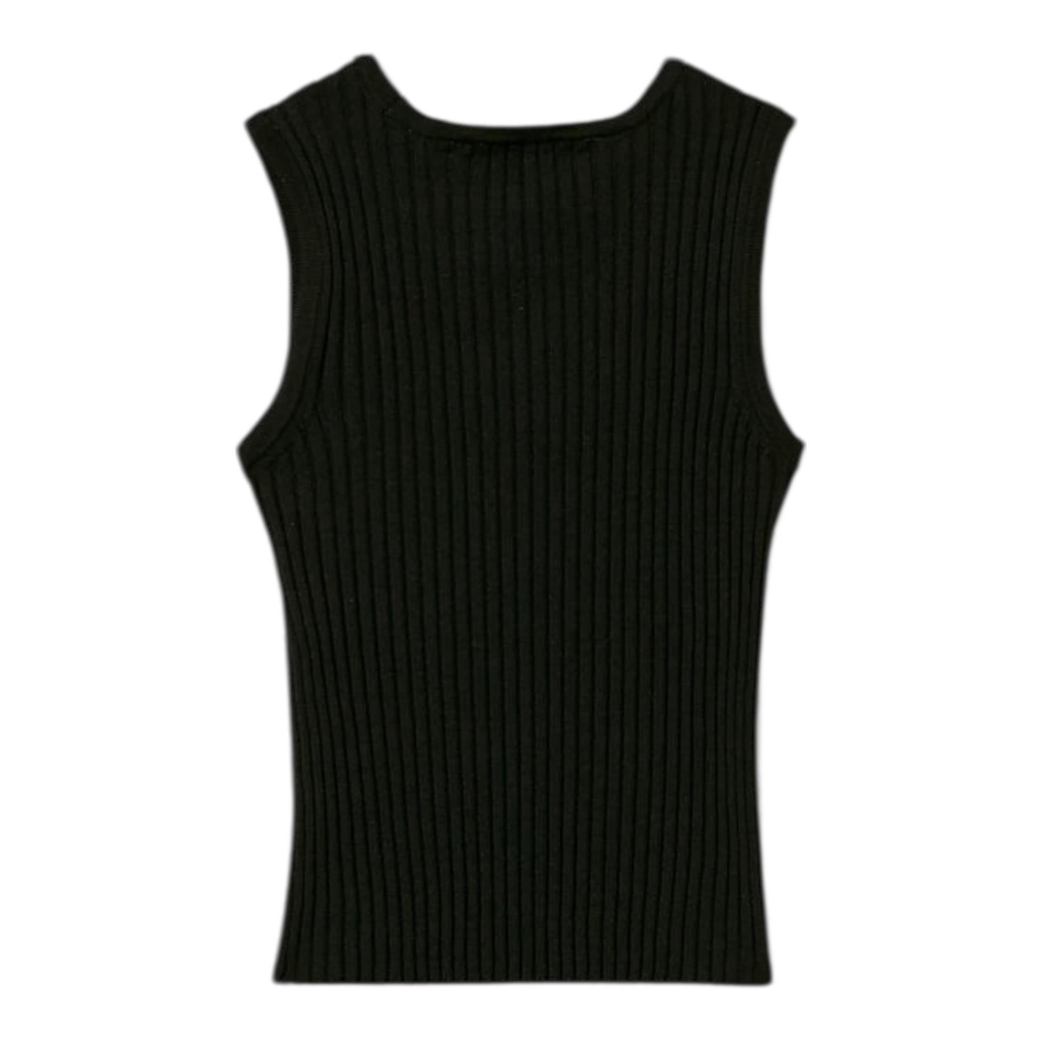 Twinset Canotta Tinta Unita con Logo per Bambina 251GJ3413 NERO TWINSET 