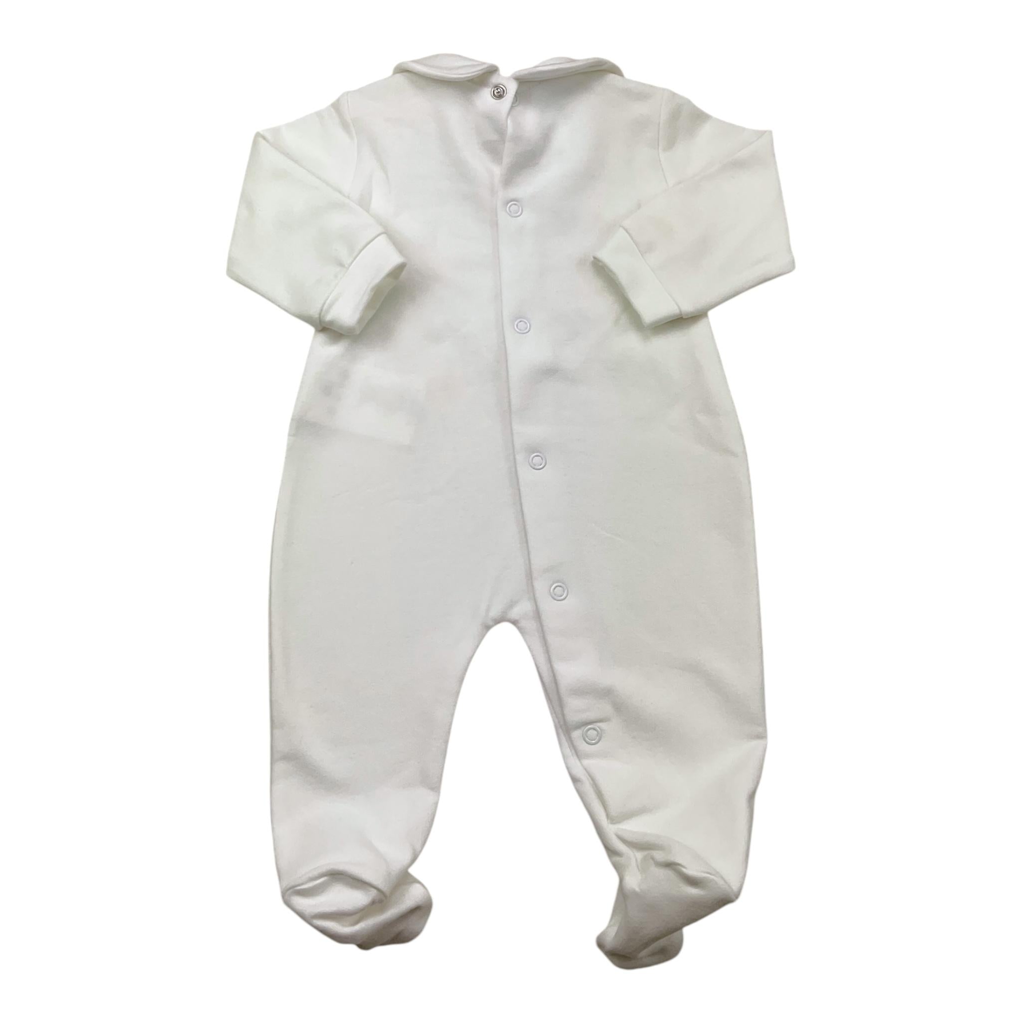 LE BEBE' tutina tinta unita con stampa Bianco per Neonata LBG5987 BIANCO LE BEBE' 